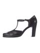 Max Mara Leather T-Strap Pumps