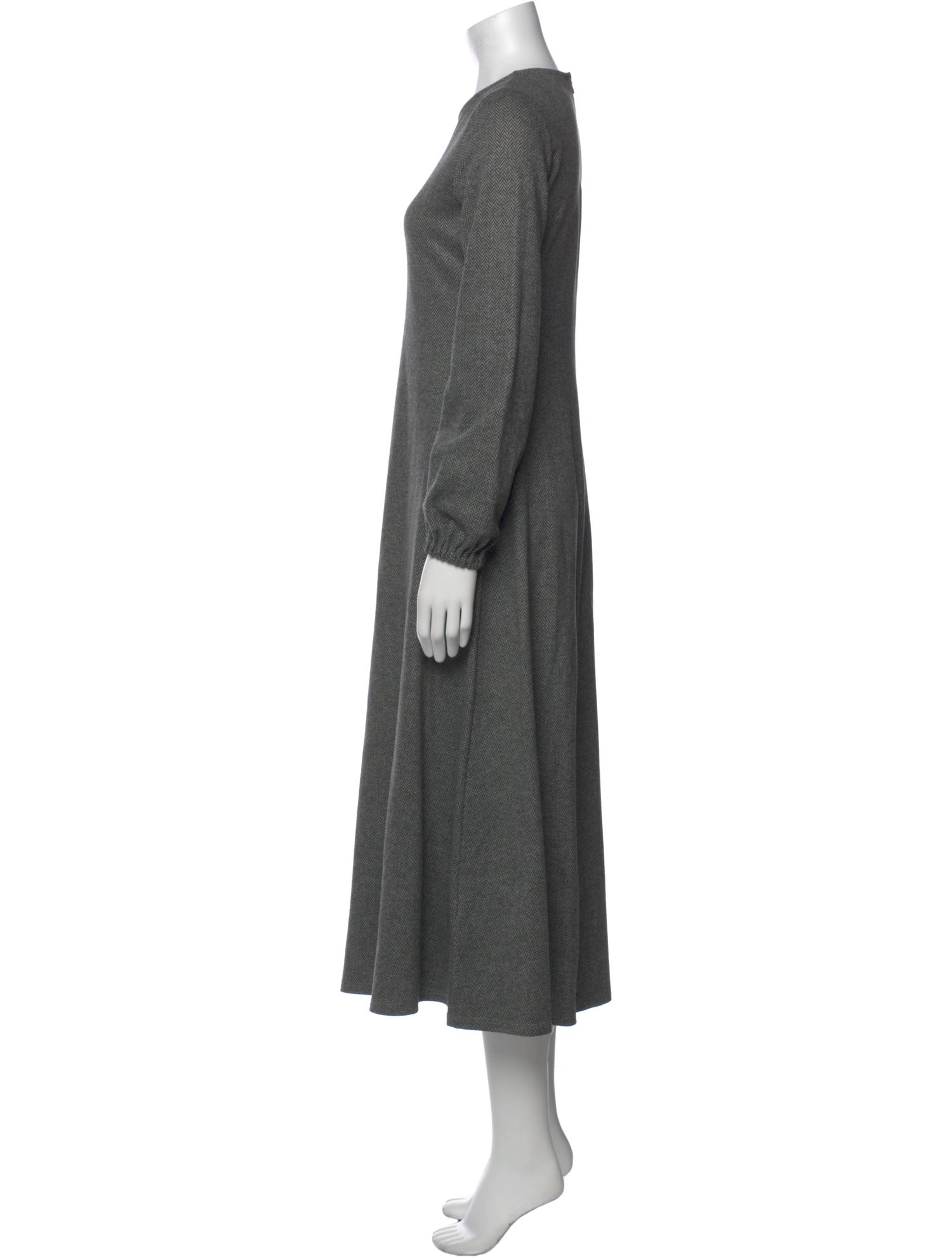 Max Mara Scoop Neck Long Dress