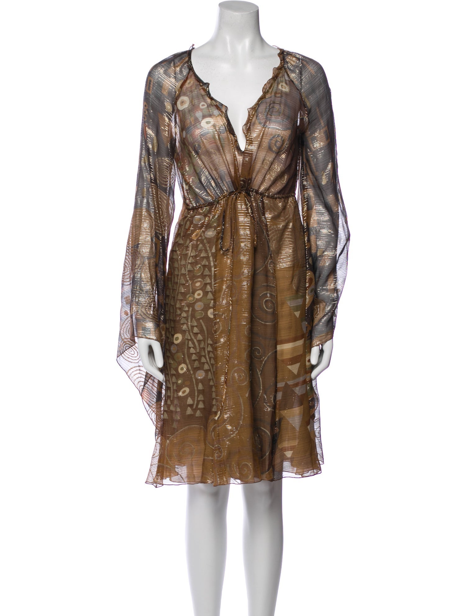 Max Mara Silk Knee-Length Dress