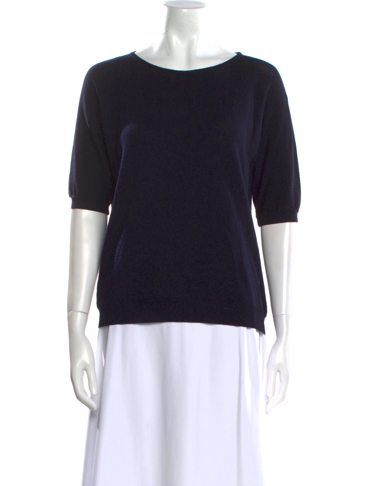 Max Mara Virgin Wool Scoop Neck T-Shirt w/ Tags