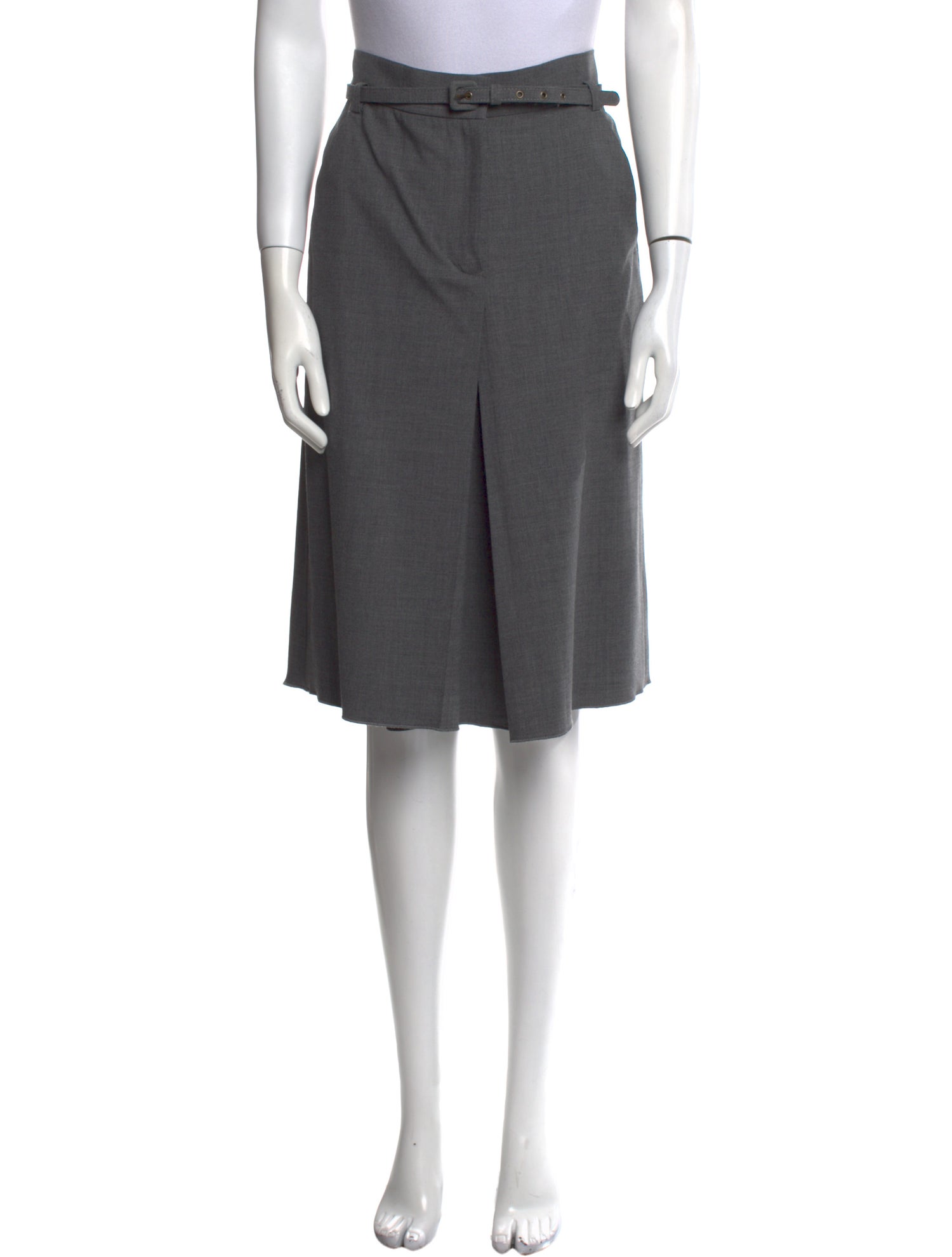 Max Mara Virgin Wool Knee-Length Skirt