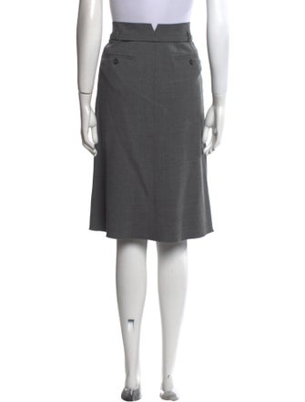 Max Mara Virgin Wool Knee-Length Skirt