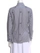 Max Mara Striped Long Sleeve Button-Up Top