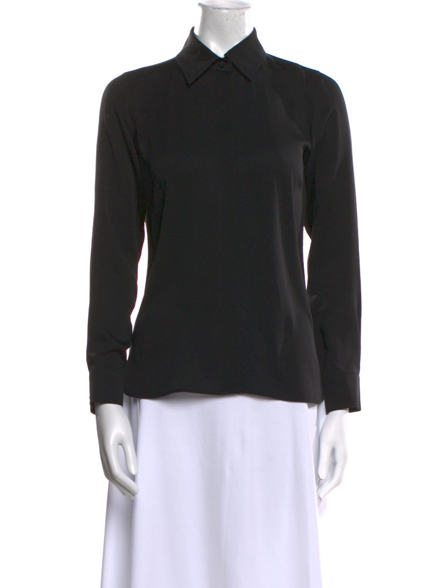 Max Mara Silk Long Sleeve Polo