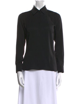 Max Mara Silk Long Sleeve Polo