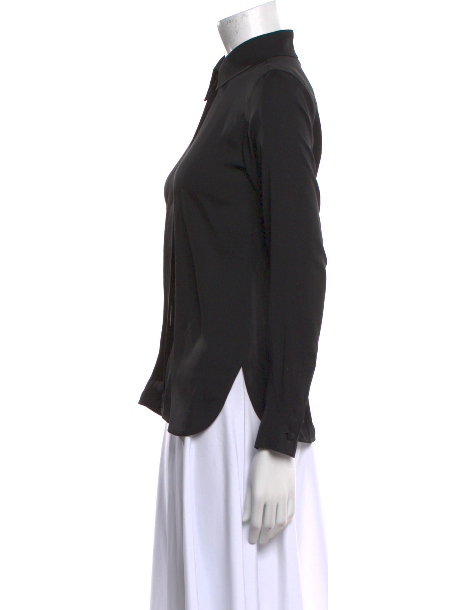 Max Mara Silk Long Sleeve Polo