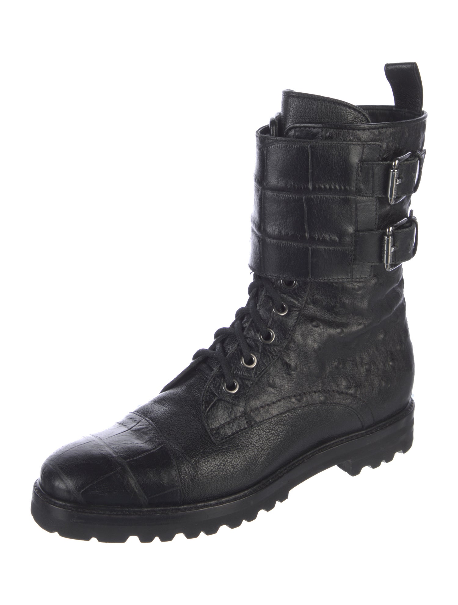 Max Mara Leather Combat Boots