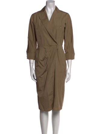 Max Mara V-Neck Midi Length Dress