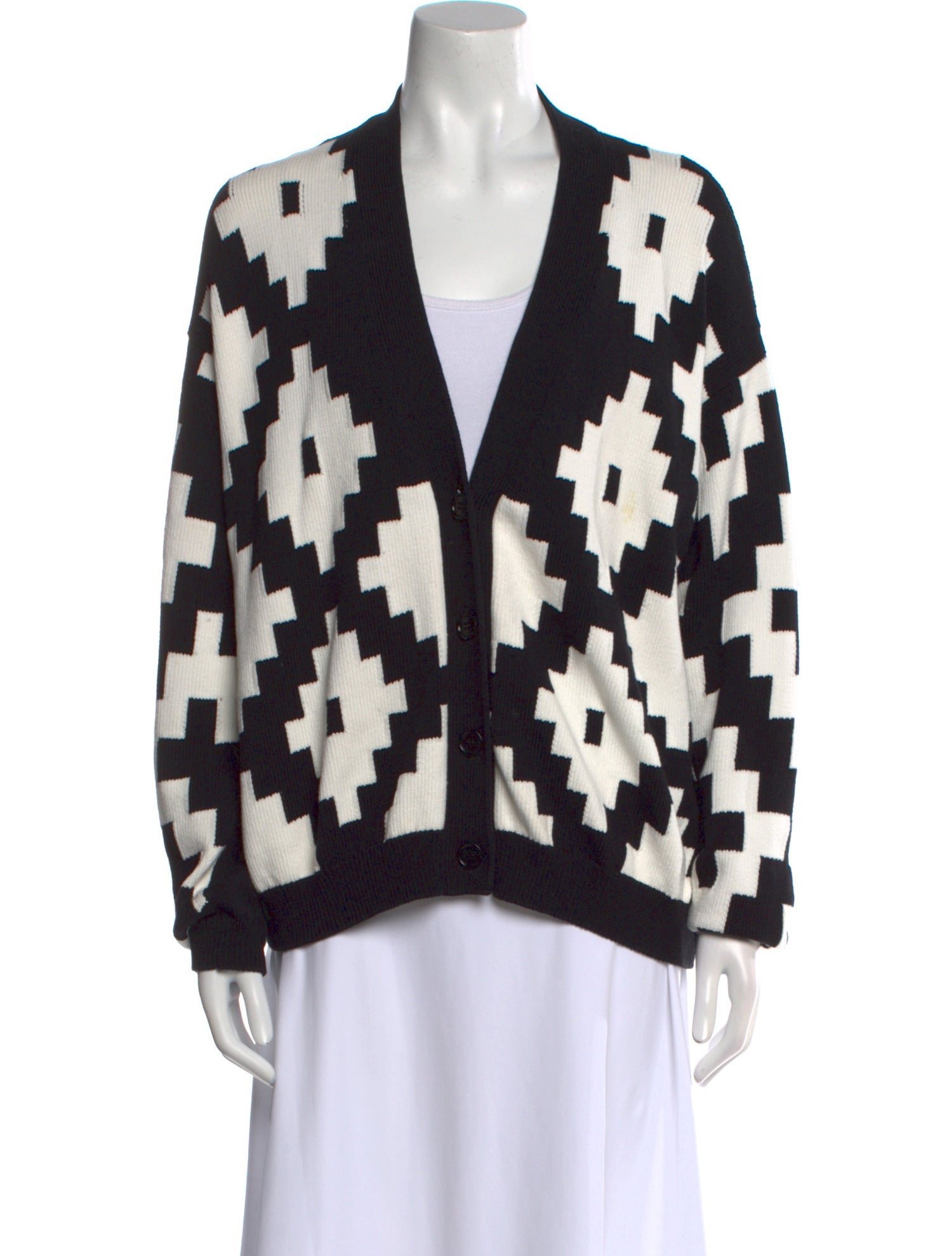 Max Mara Printed V-Neck Sweater