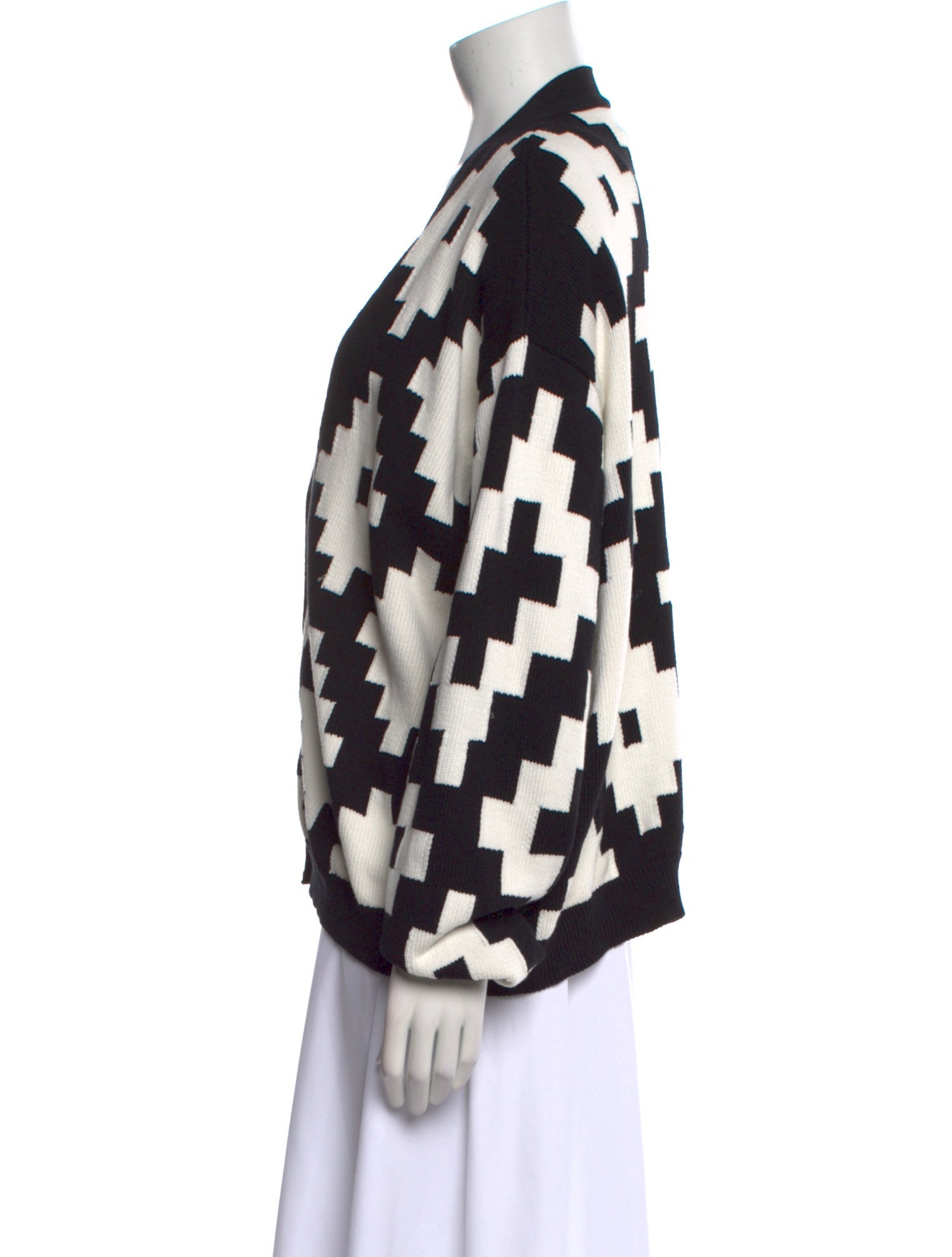 Max Mara Printed V-Neck Sweater