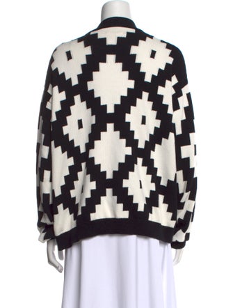 Max Mara Printed V-Neck Sweater