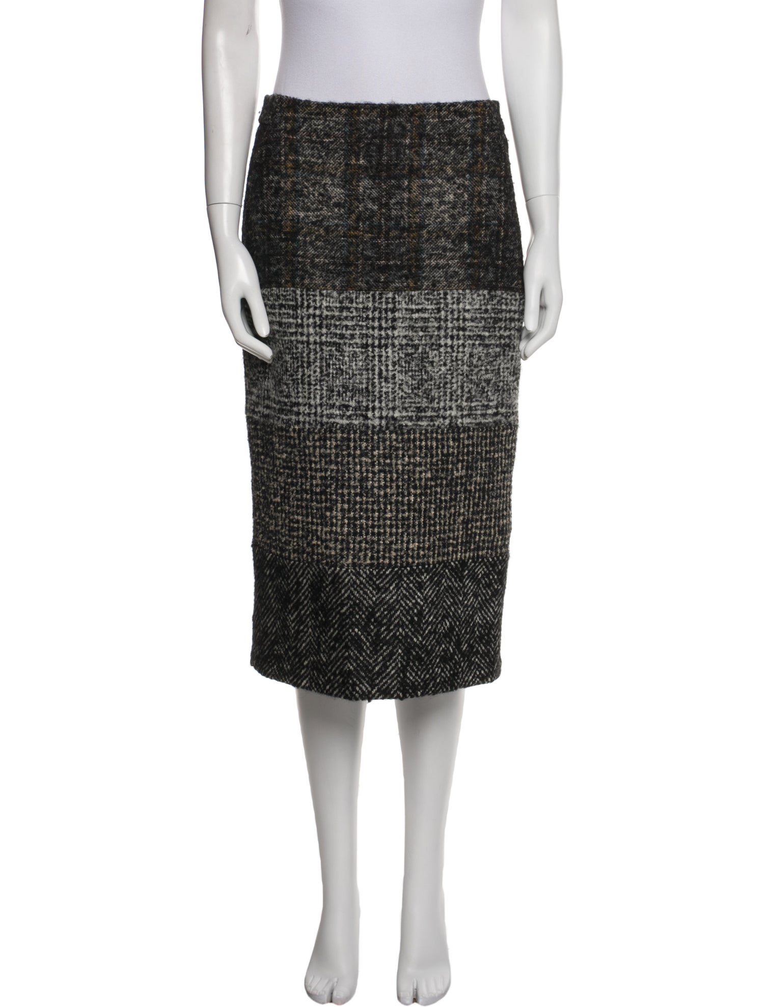 Max Mara Virgin Wool Knee-Length Skirt