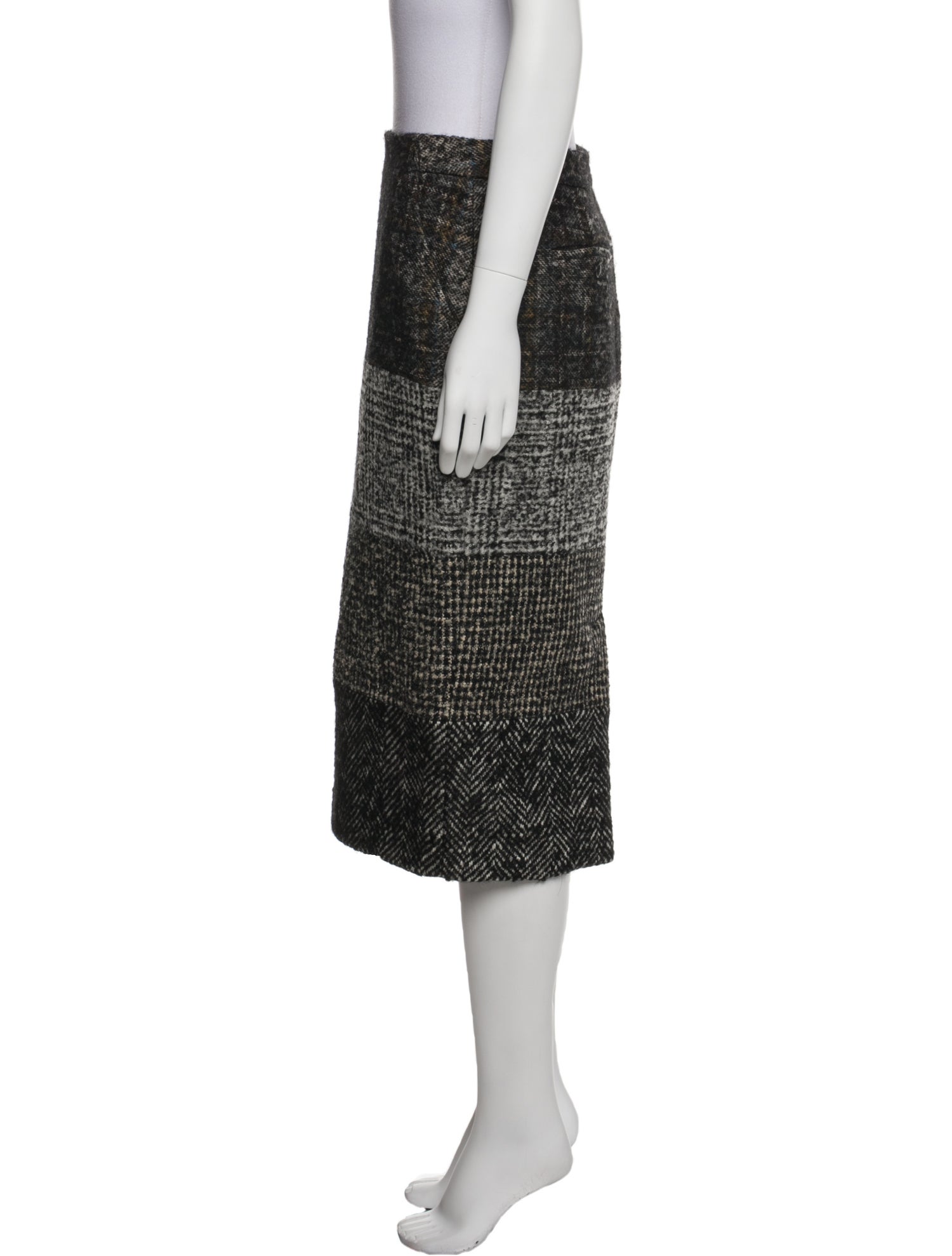 Max Mara Virgin Wool Knee-Length Skirt