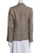 Max Mara Linen Houndstooth Print Blazer