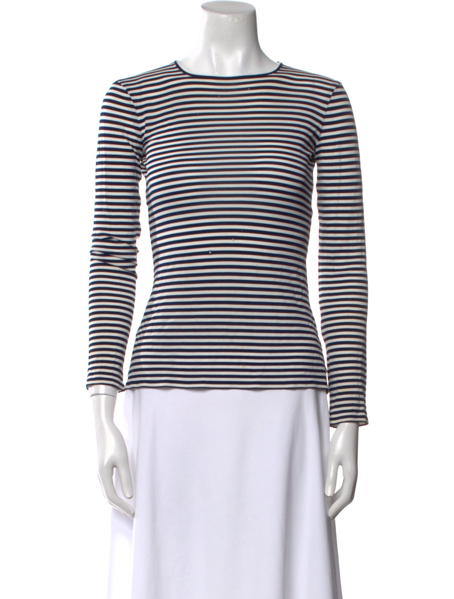 Max Mara Striped Crew Neck Top
