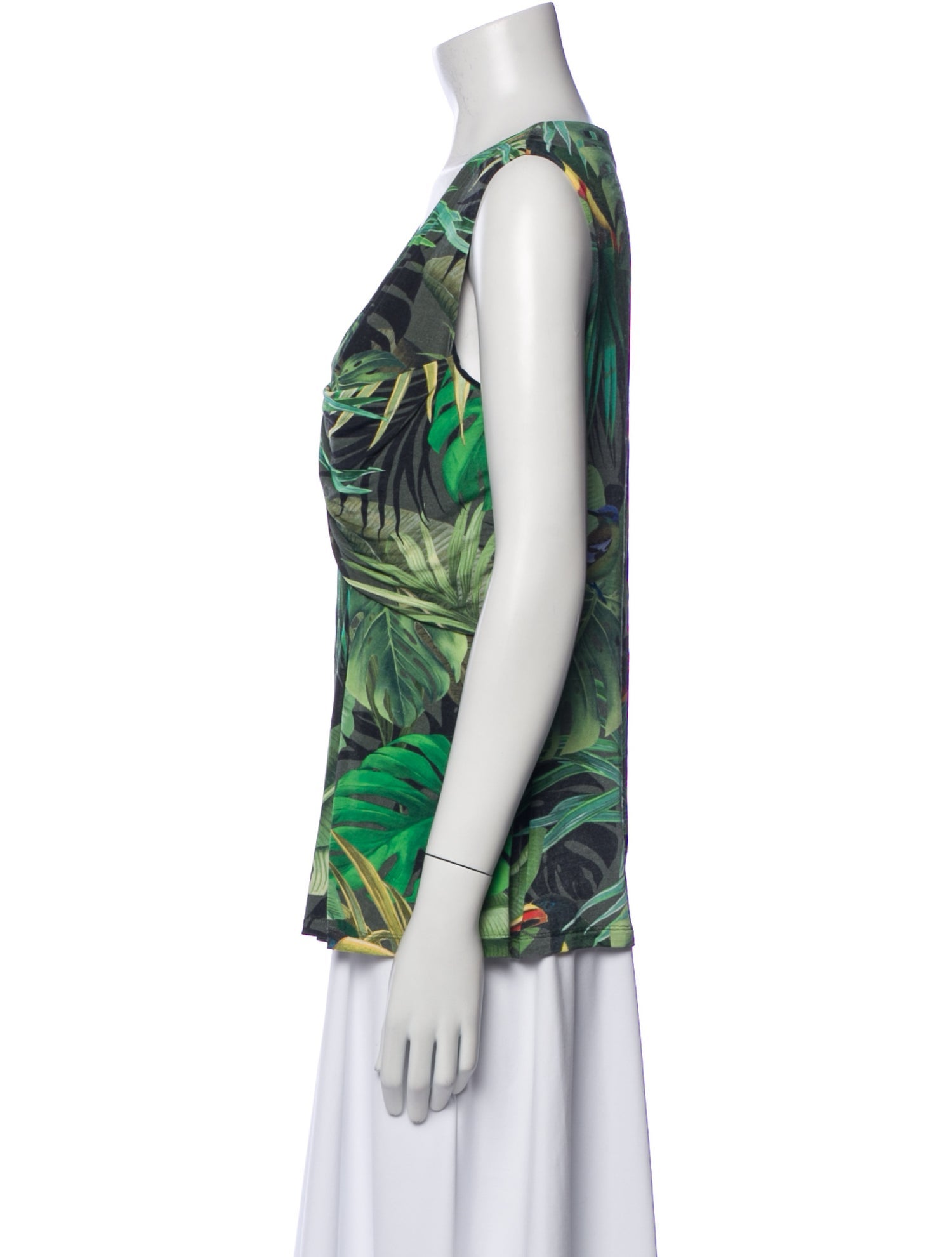 Max Mara Printed Cowl Neck Top