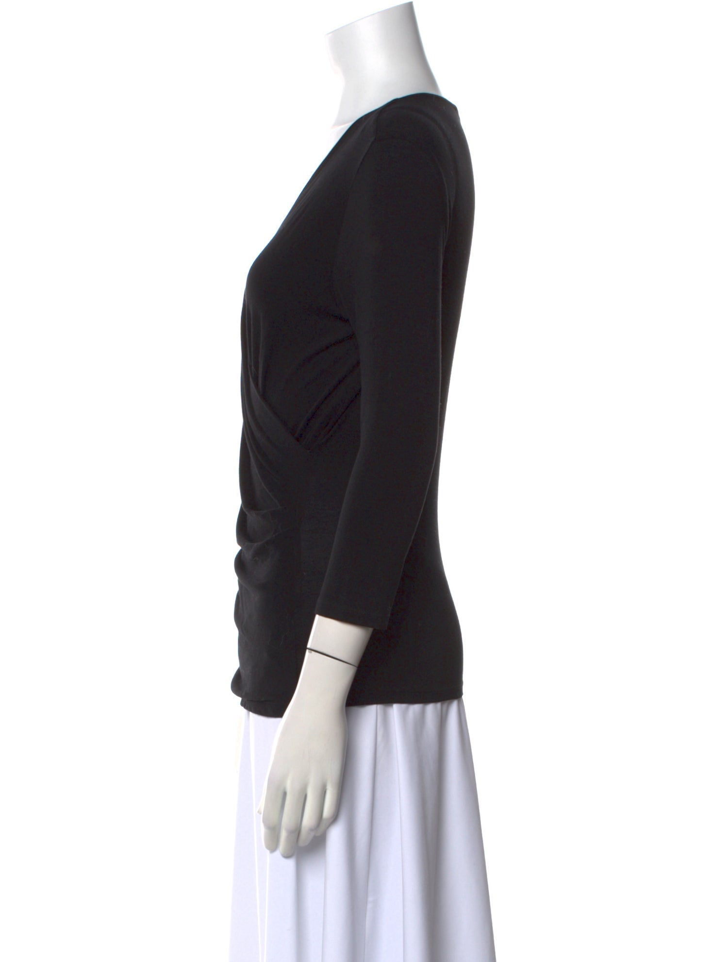 Max Mara V-Neck Three-Quarter Sleeve Top