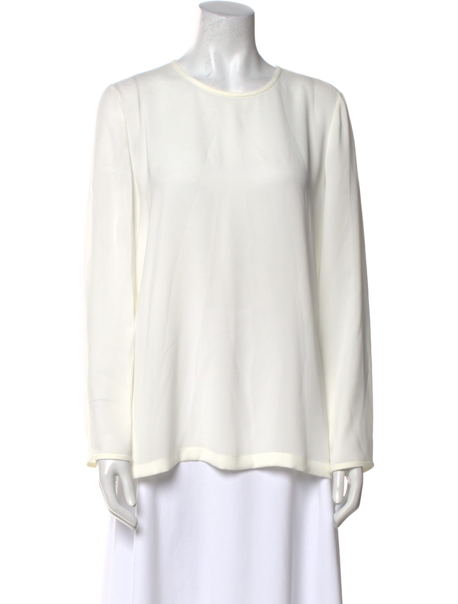 Max Mara Crew Neck Long Sleeve Blouse