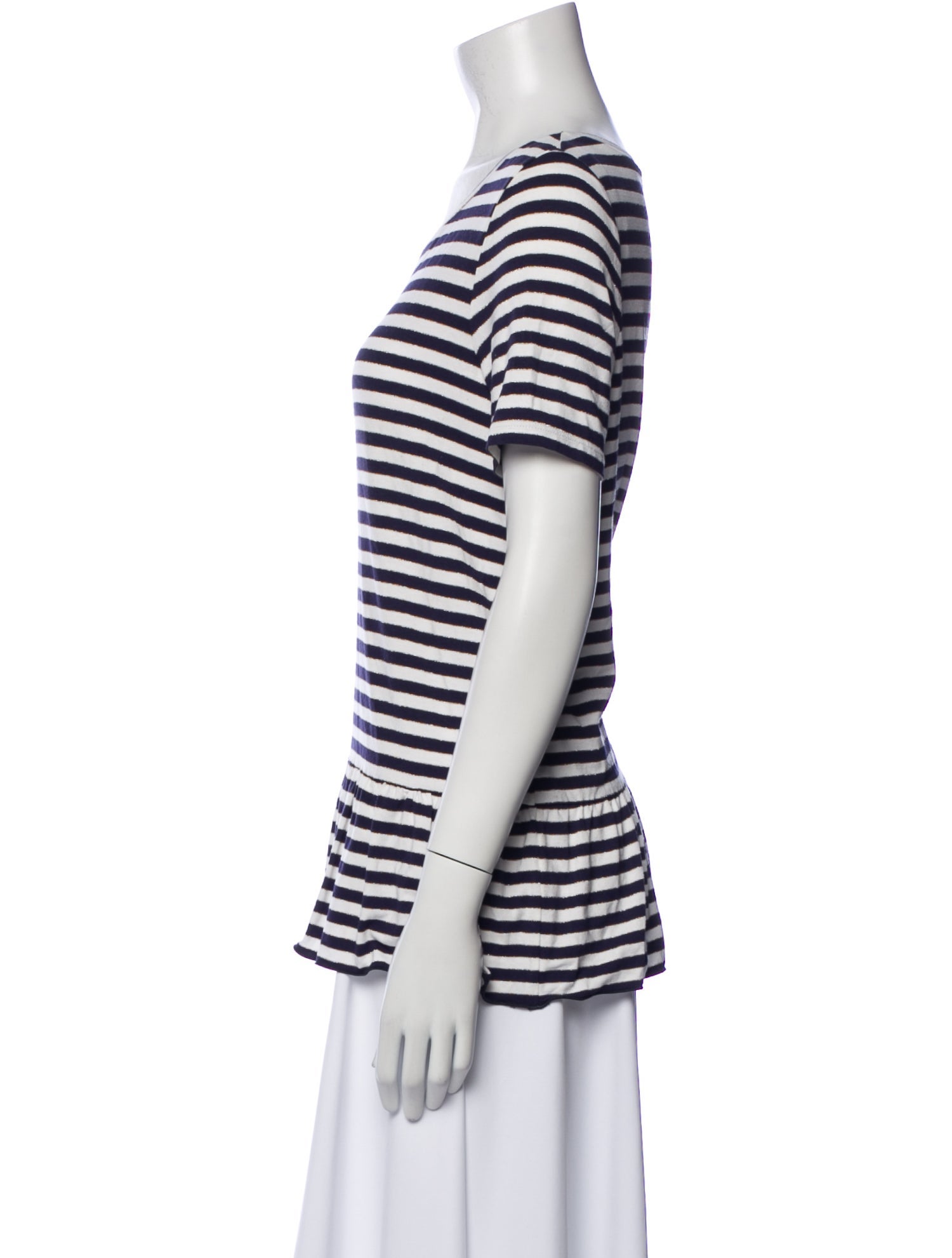 Max Mara Striped Scoop Neck T-Shirt