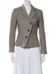 Max Mara Virgin Wool Houndstooth Print Blazer