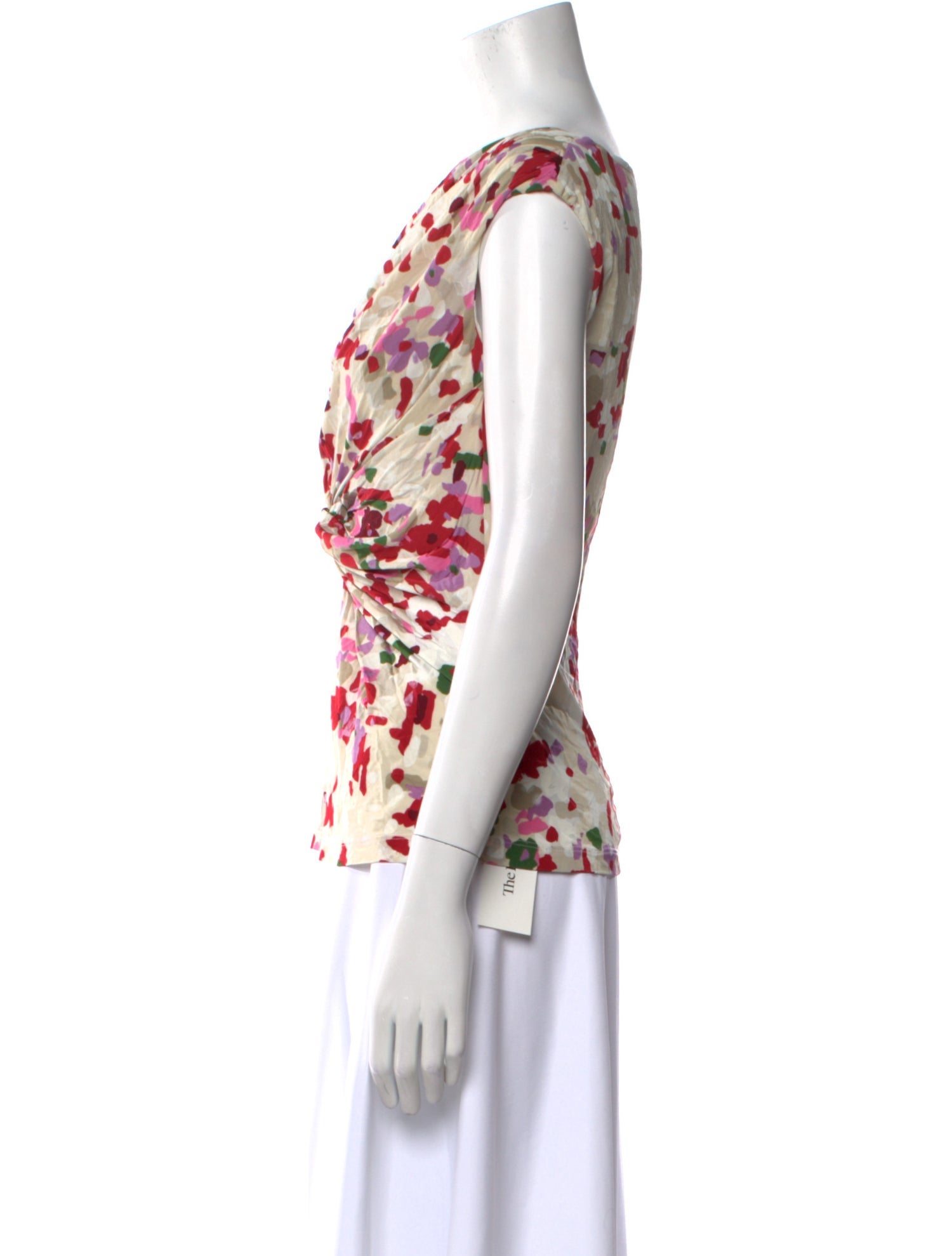 Max Mara Printed Cowl Neck Top