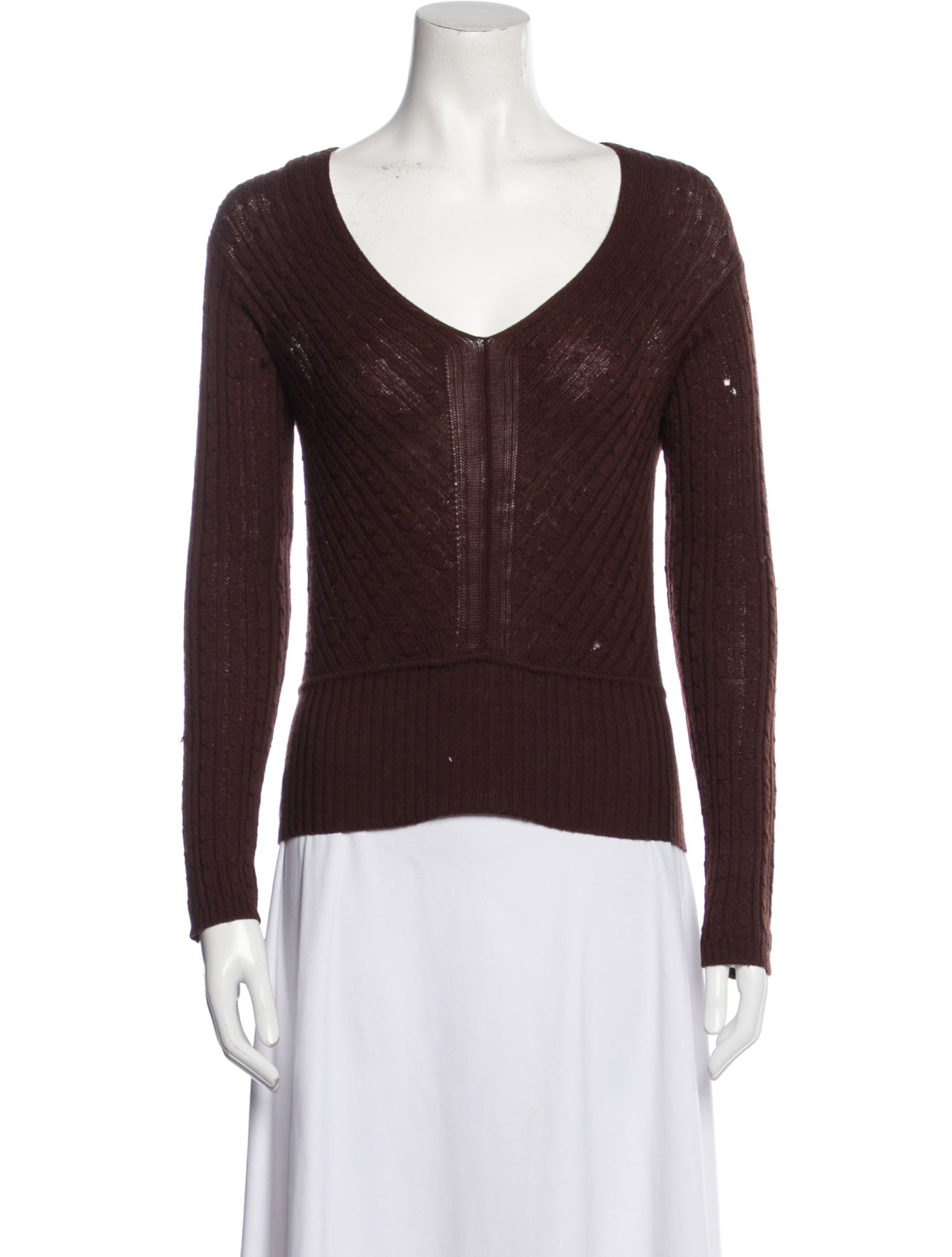 Max Mara Virgin Wool V-Neck Sweater