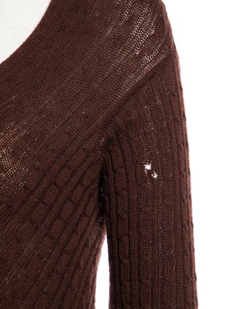 Max Mara Virgin Wool V-Neck Sweater