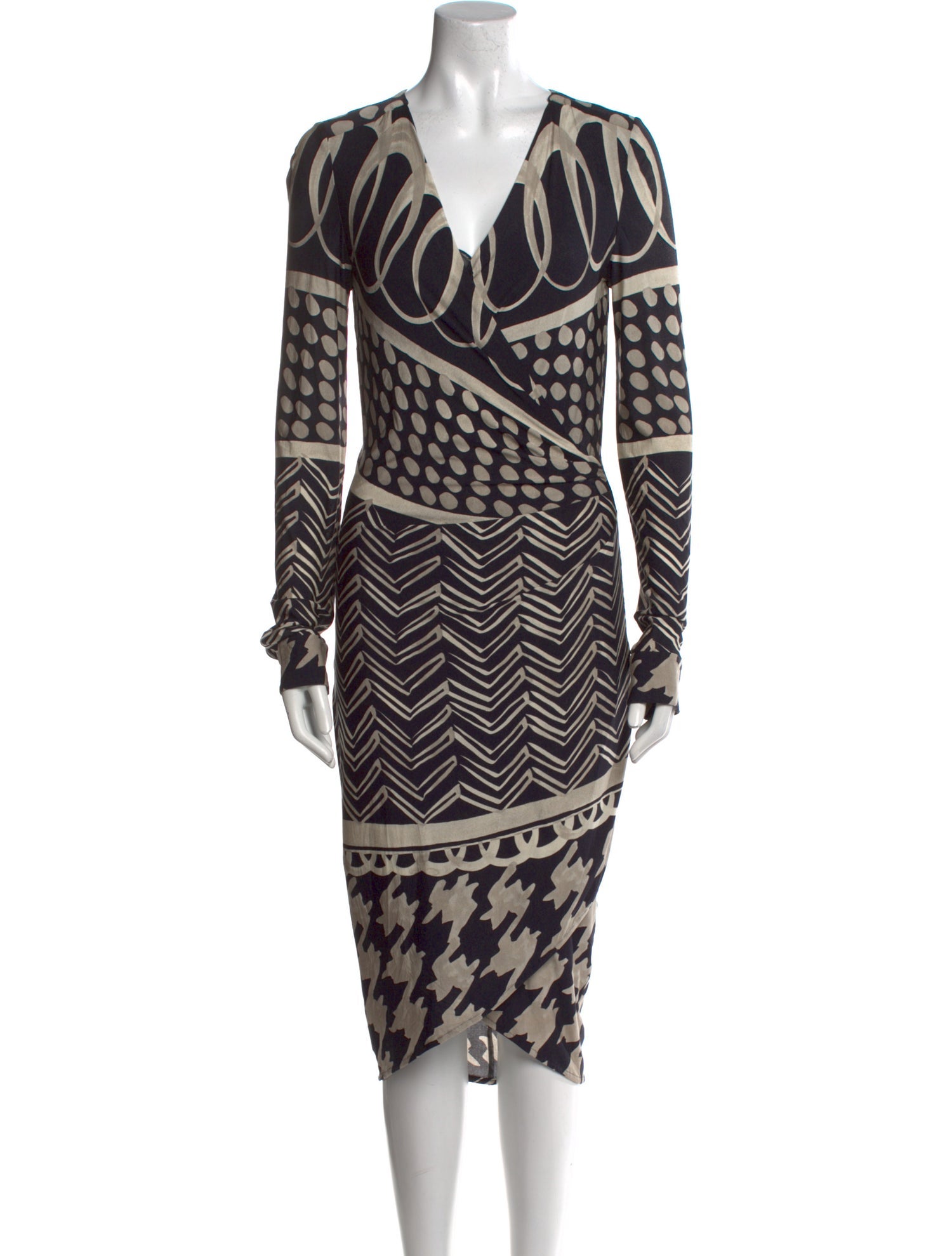 Max Mara Printed Midi Length Dress