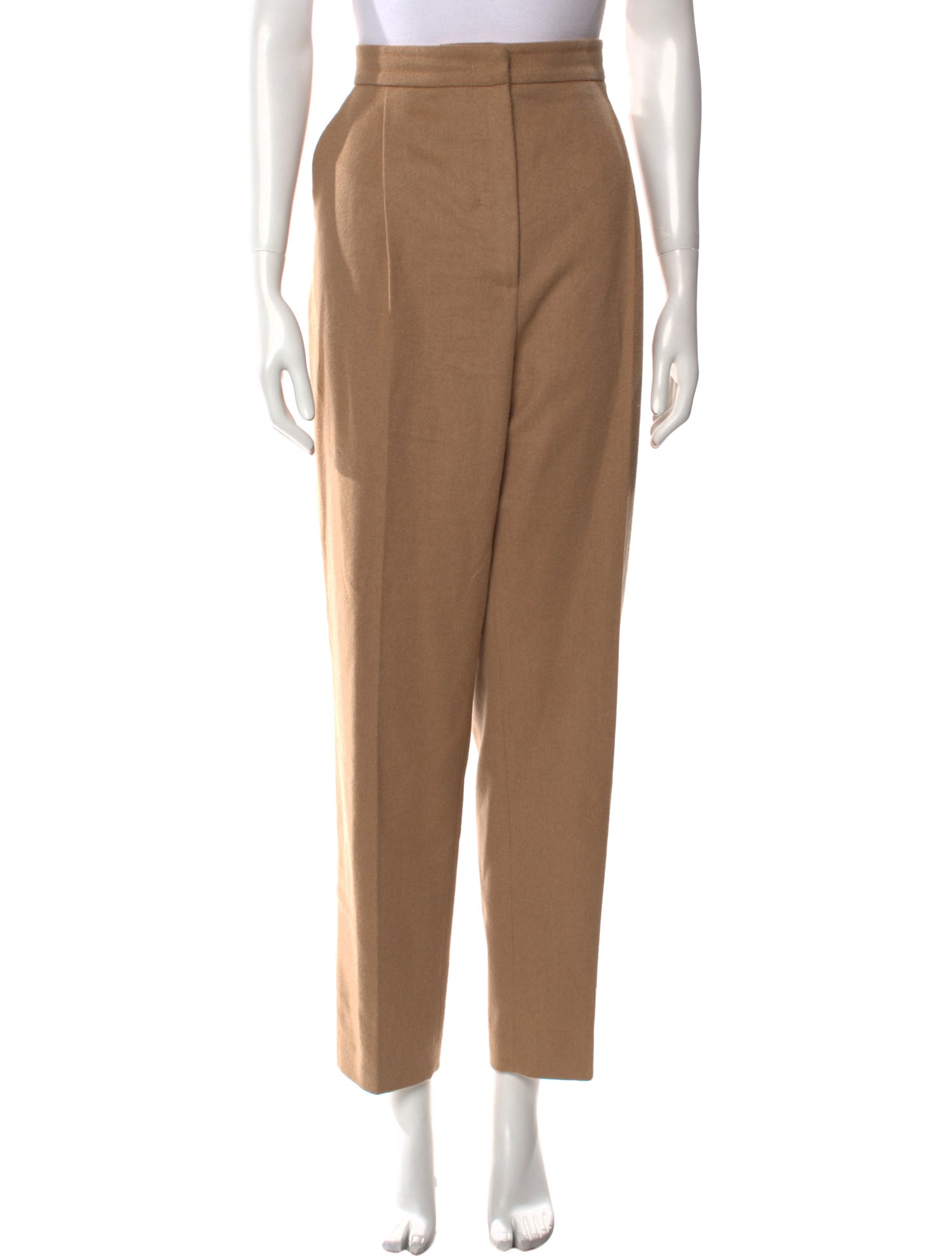 Max Mara Camel Hair Straight Leg Pants