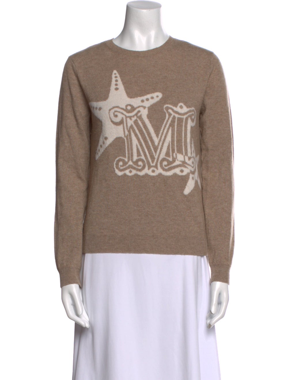 Max Mara Pullover Neutrals Printed Long Sleeve - image 1