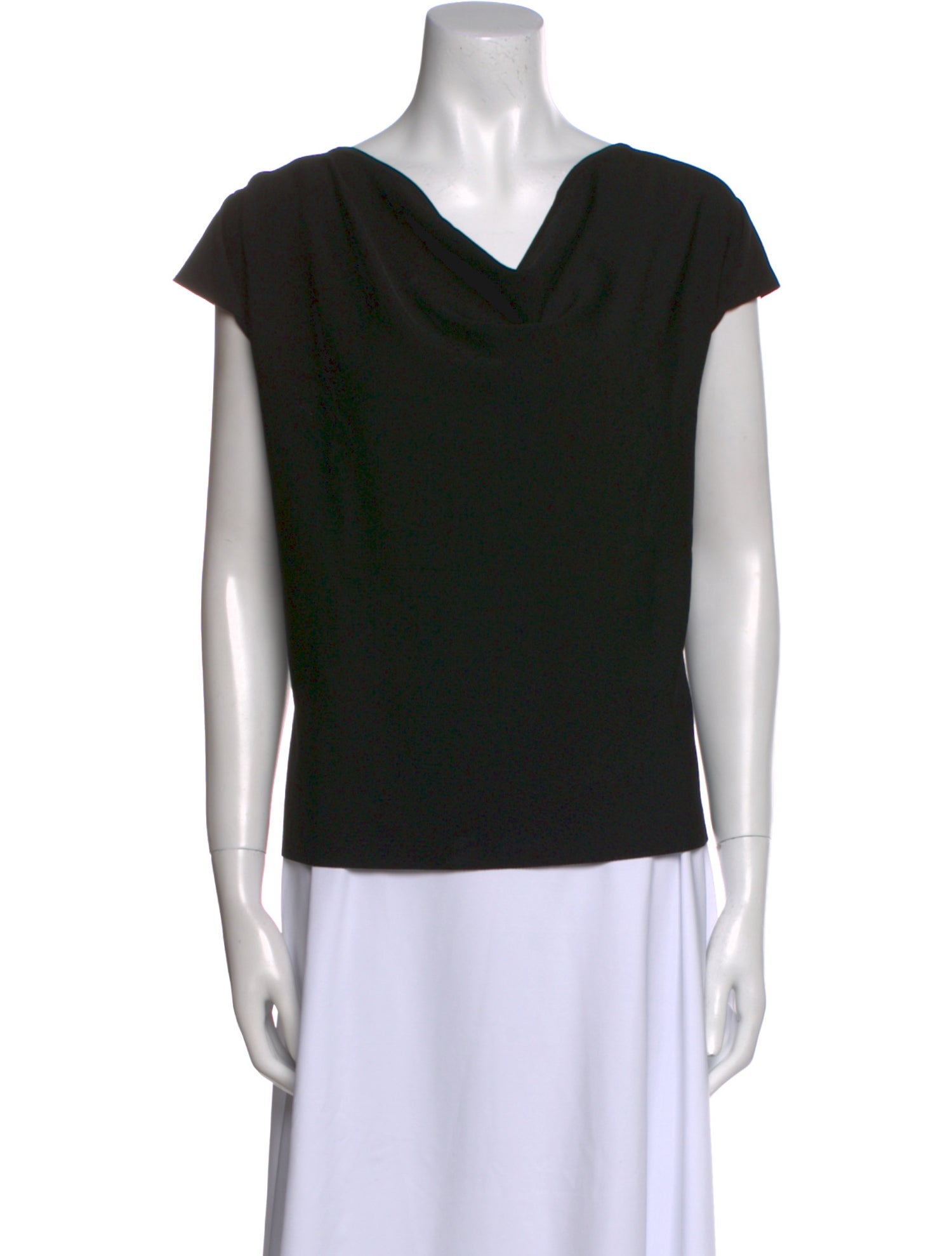 Max Mara Cowl Neck Short Sleeve Top