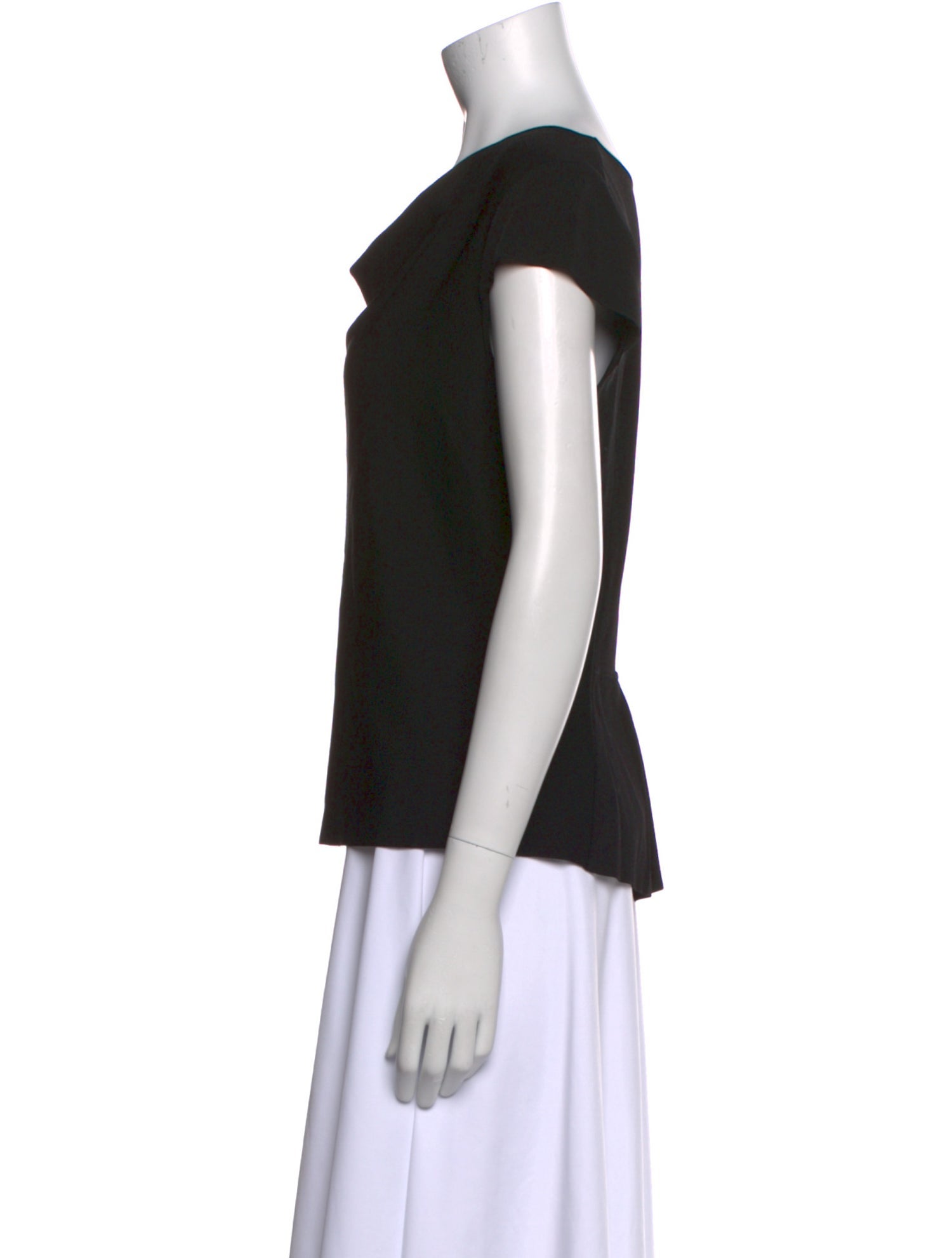 Max Mara Cowl Neck Short Sleeve Top