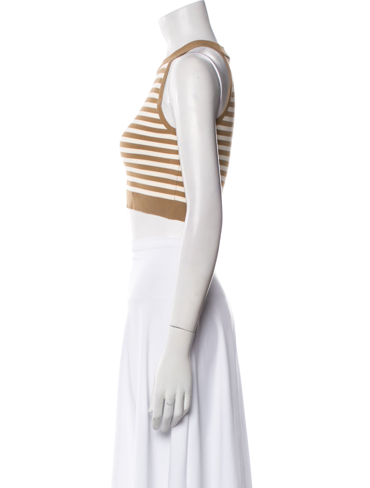 Max Mara Striped Halterneck Crop Top