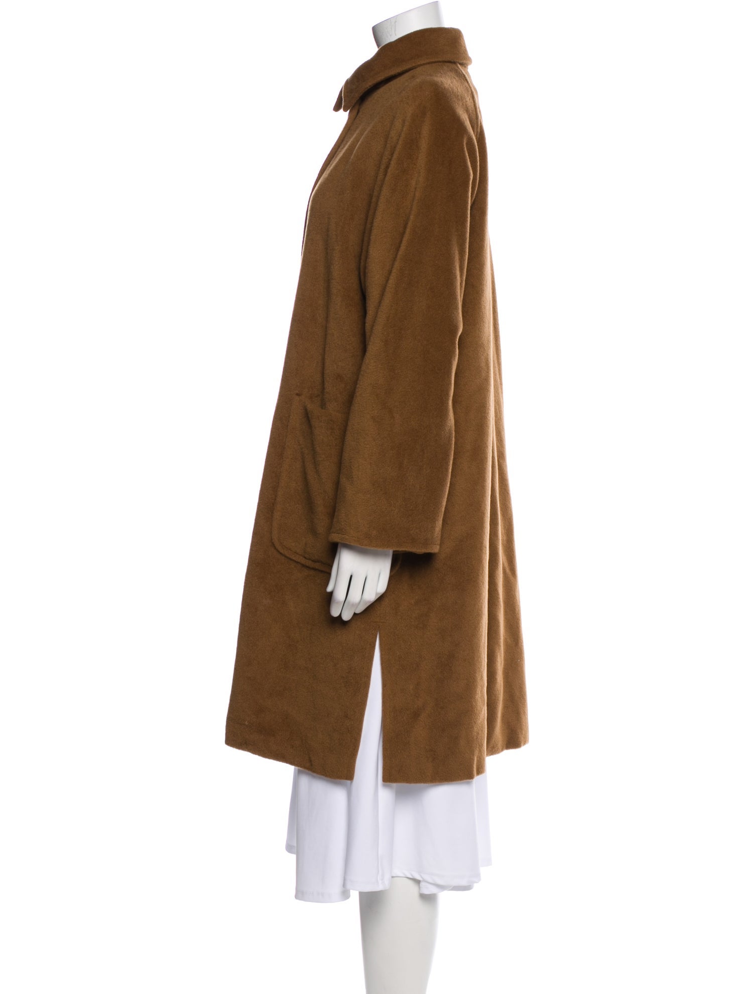 Max Mara Virgin Wool Faux Fur Coat