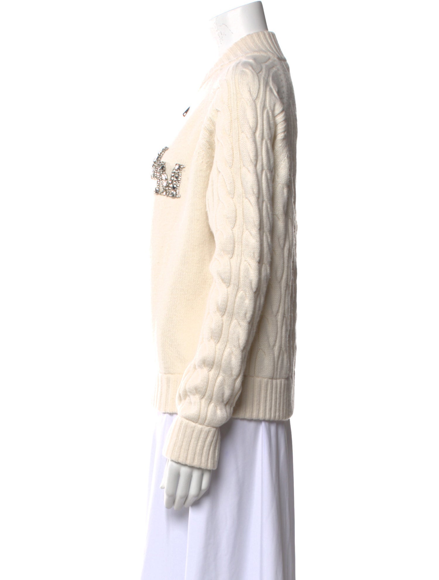 Max Mara Wool Graphic Print Sweater