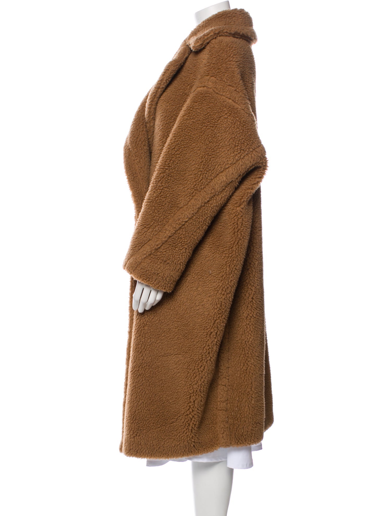 Max Mara Camel Hair Faux Fur Coat