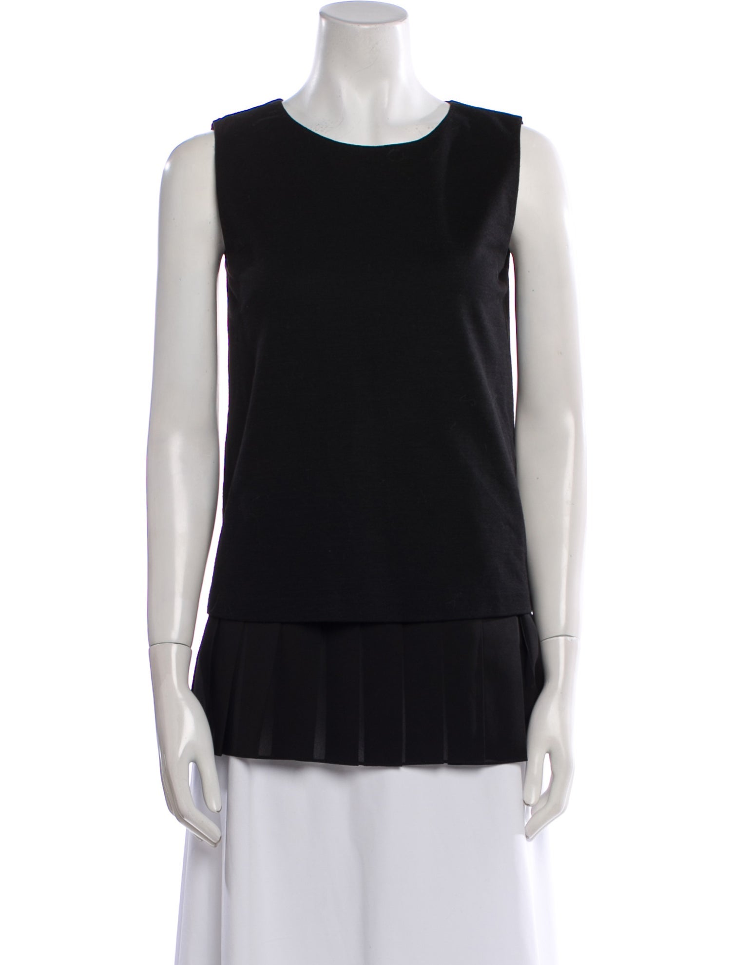 Max Mara Crew Neck Sleeveless Top