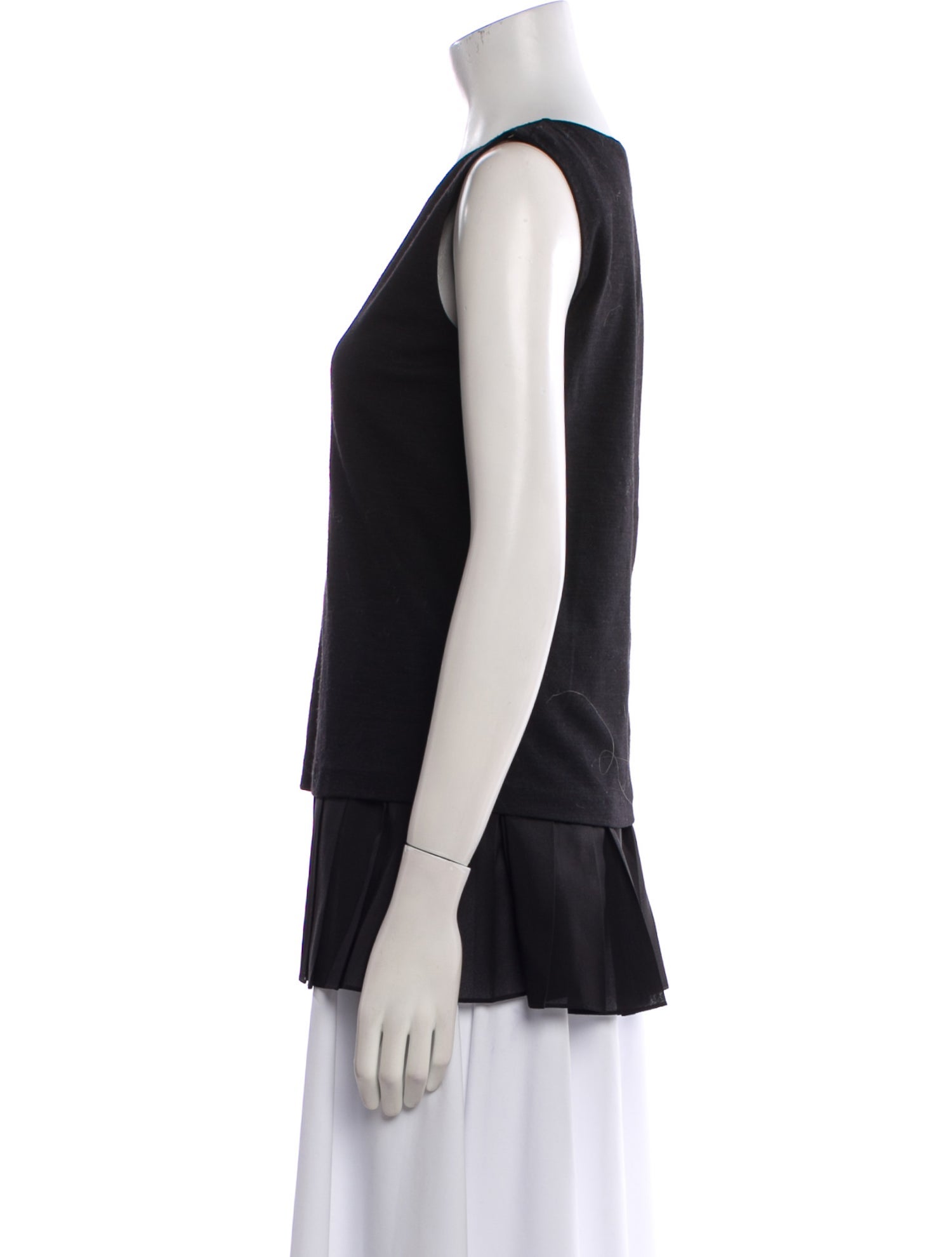 Max Mara Crew Neck Sleeveless Top