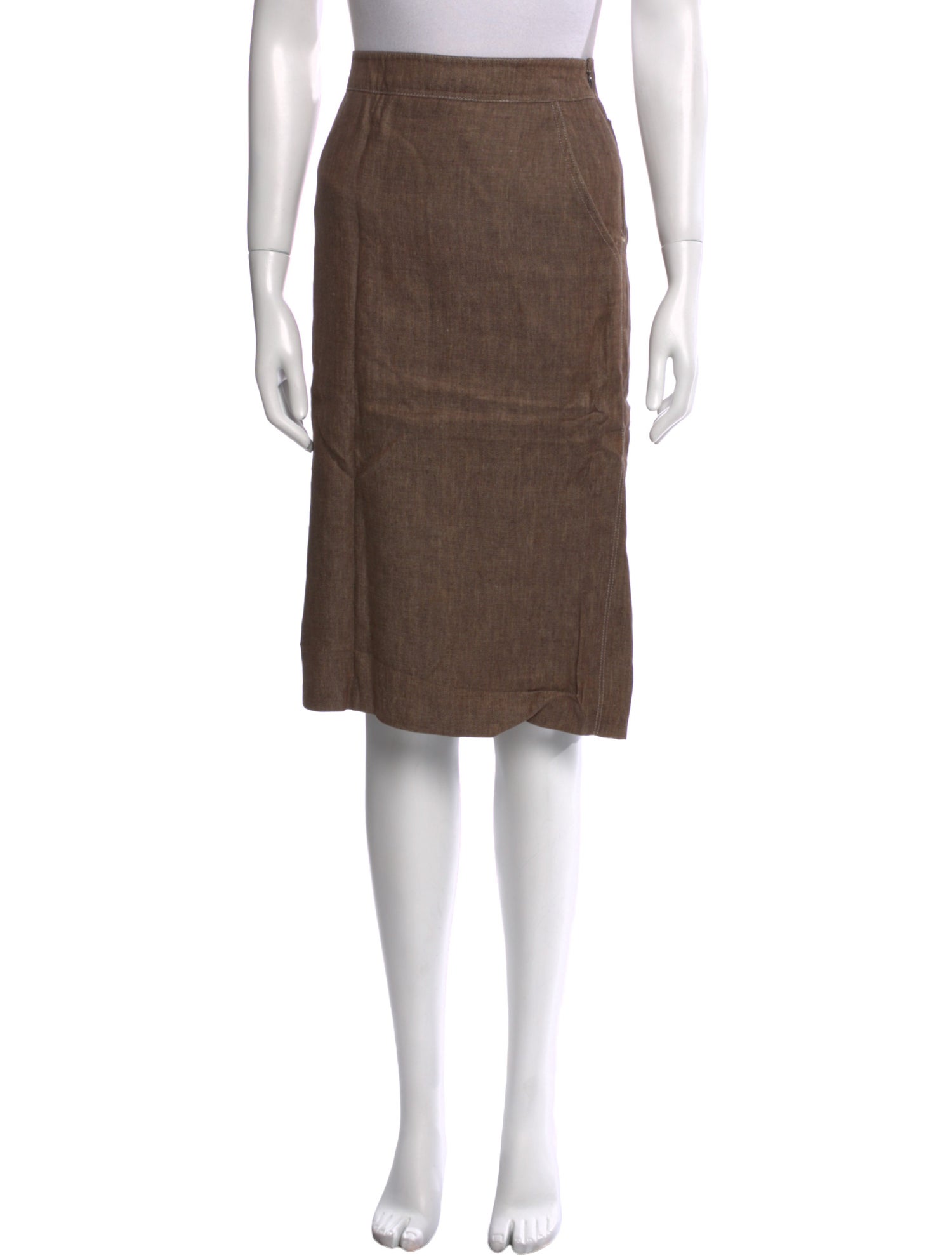 Max Mara Linen Knee-Length Skirt