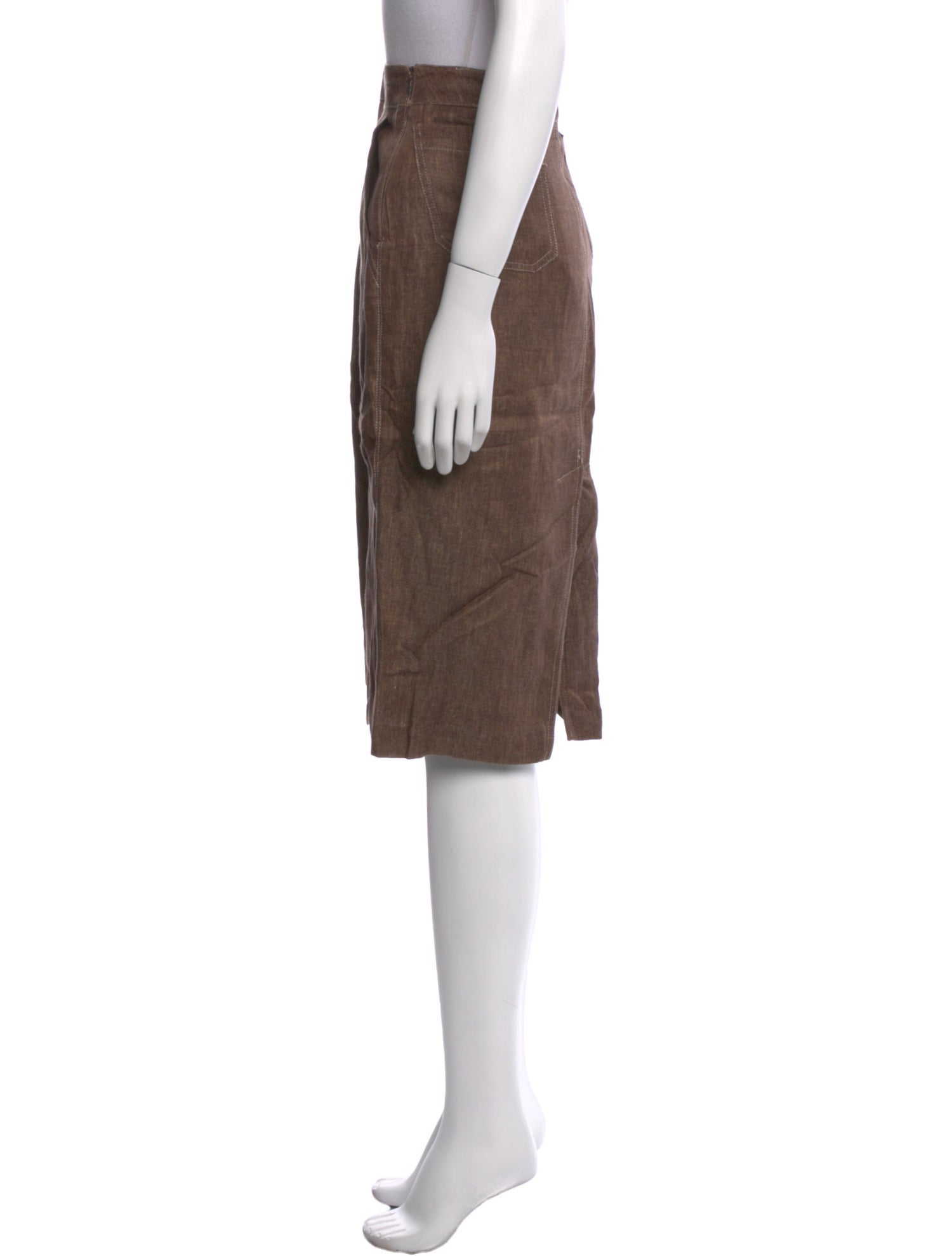 Max Mara Linen Knee-Length Skirt
