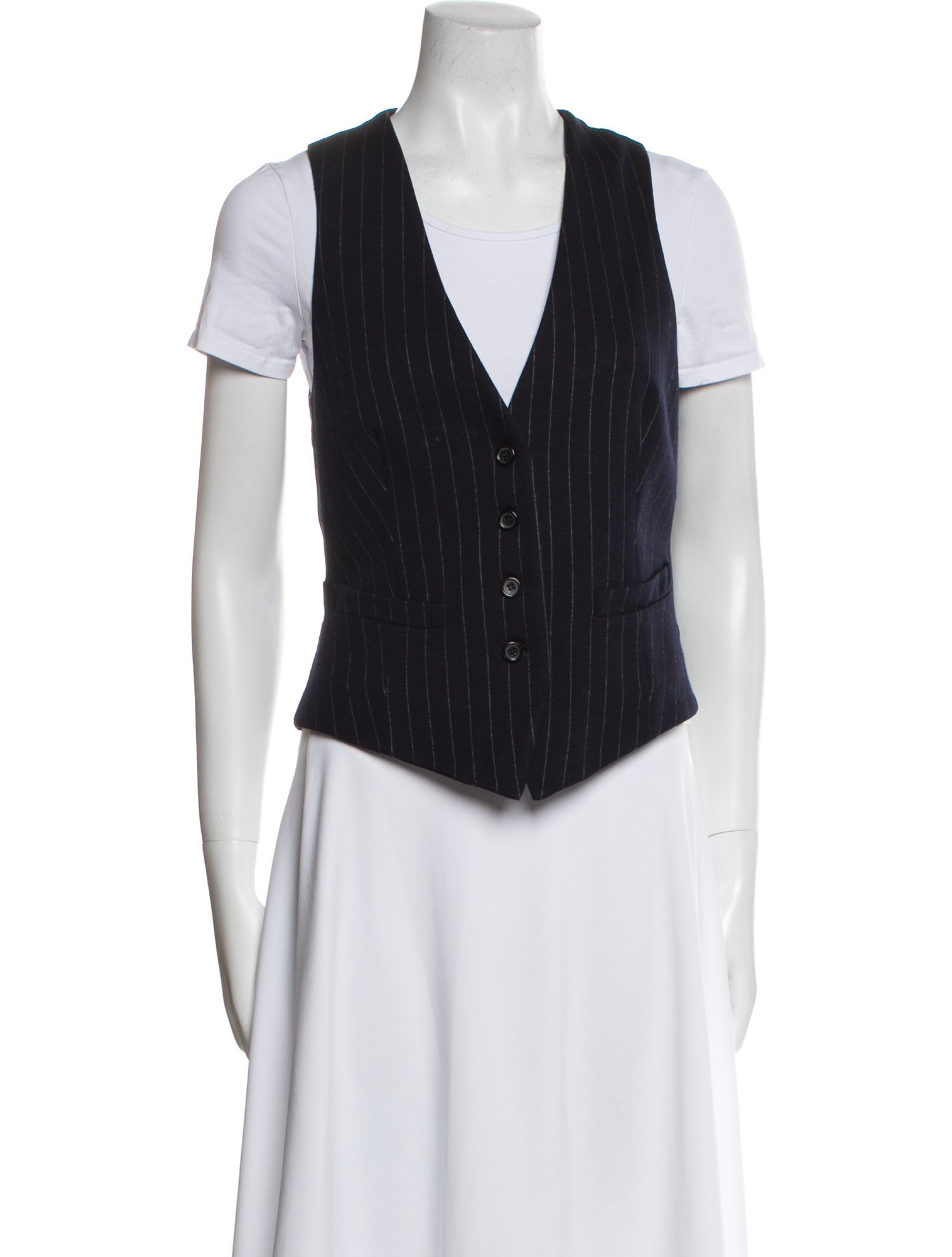 Max Mara Virgin Wool Striped Vest