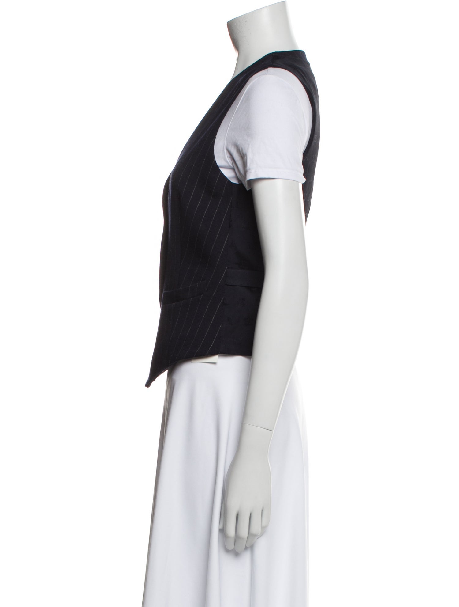 Max Mara Virgin Wool Striped Vest