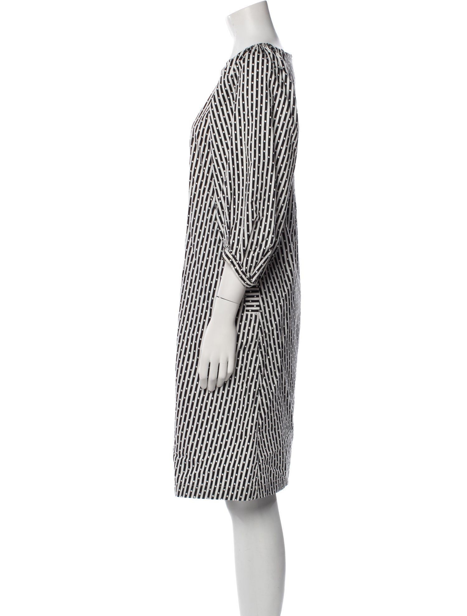 Max Mara Striped Knee-Length Dress