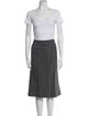 Max Mara Virgin Wool Fur Trim Skirt Set