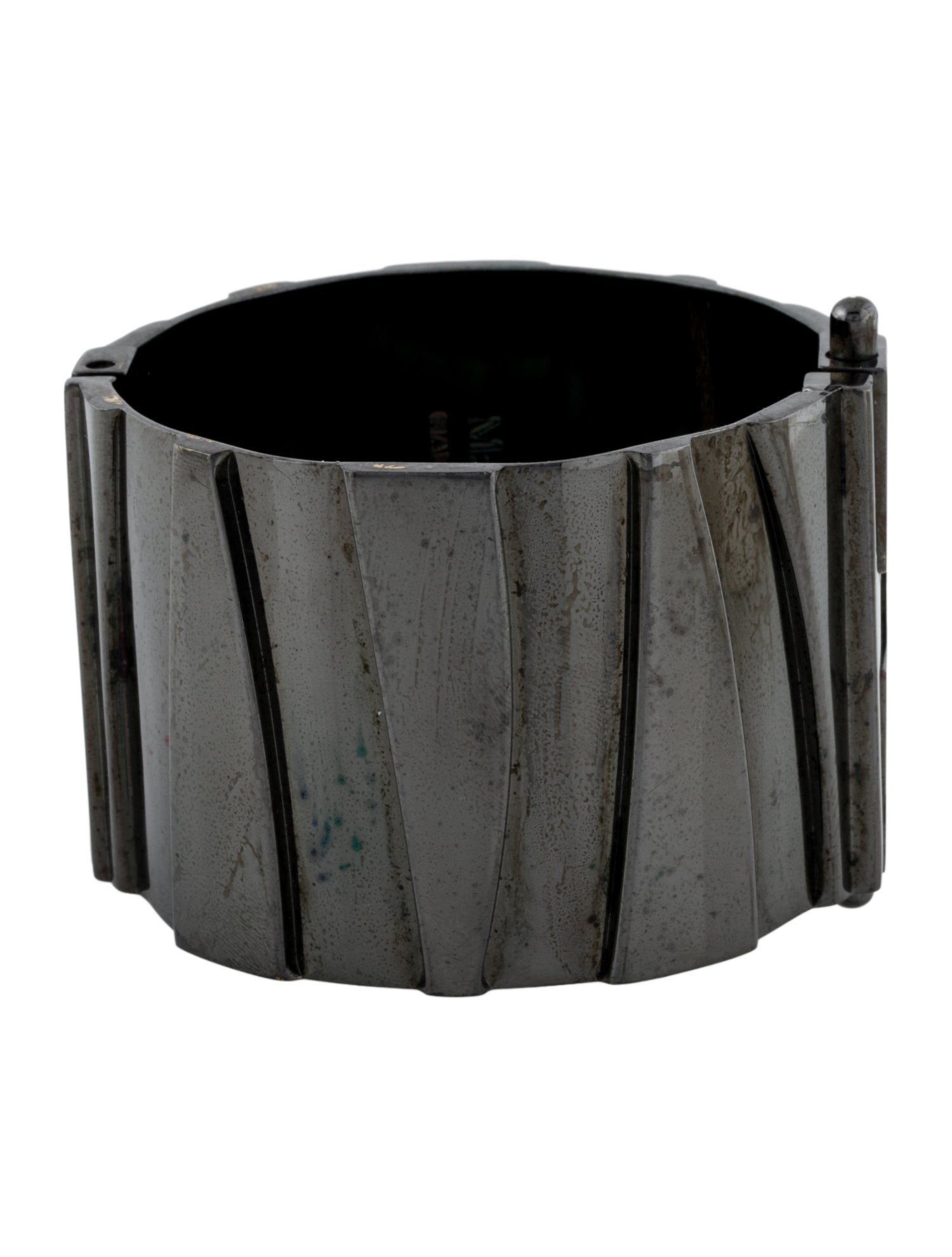 Max Mara Textured Hinged Bangle Bracelet