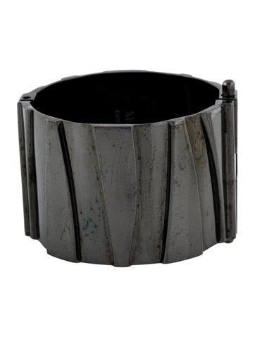Max Mara Bangle Textured Hinged Bracelet