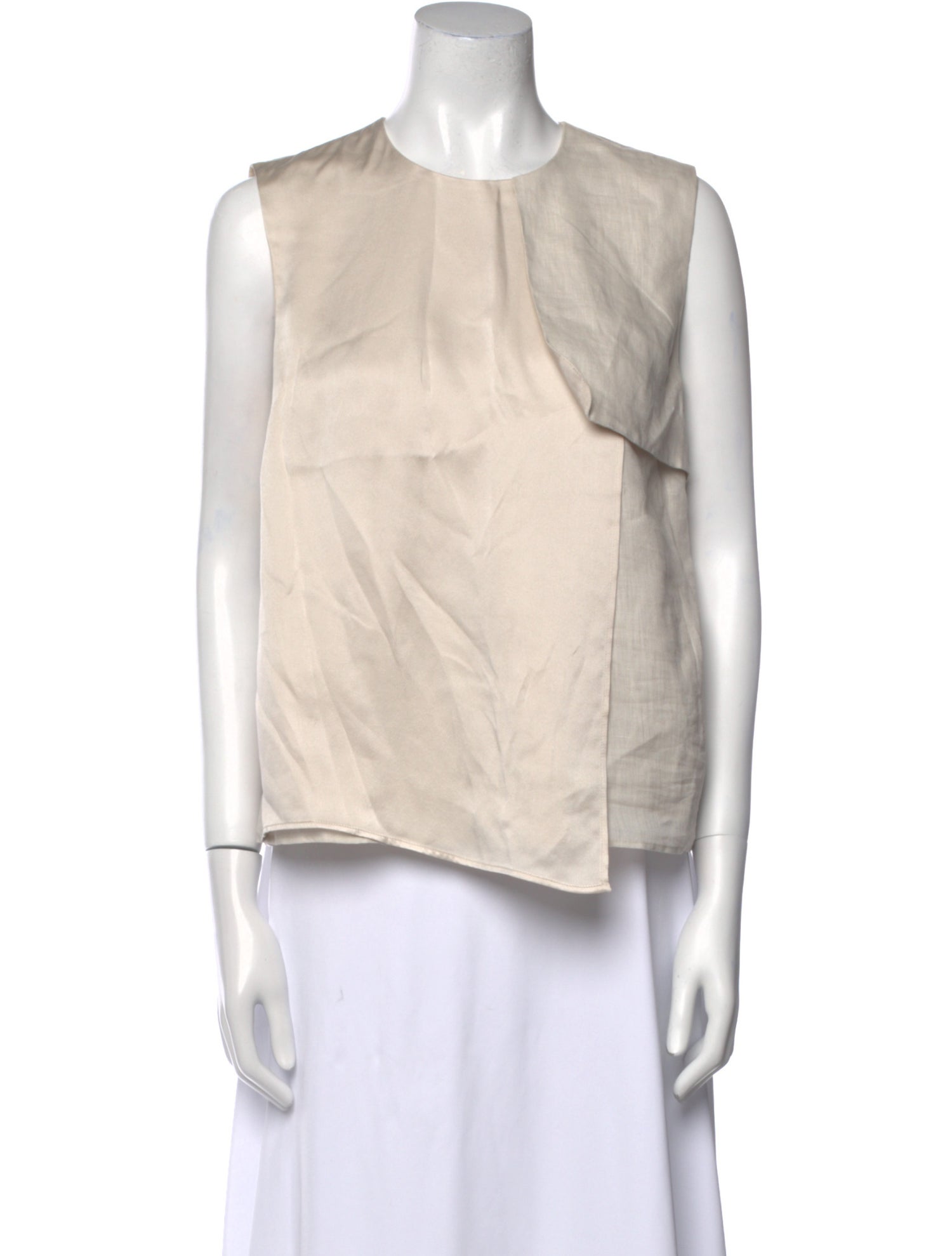 Max Mara Crew Neck Sleeveless Blouse