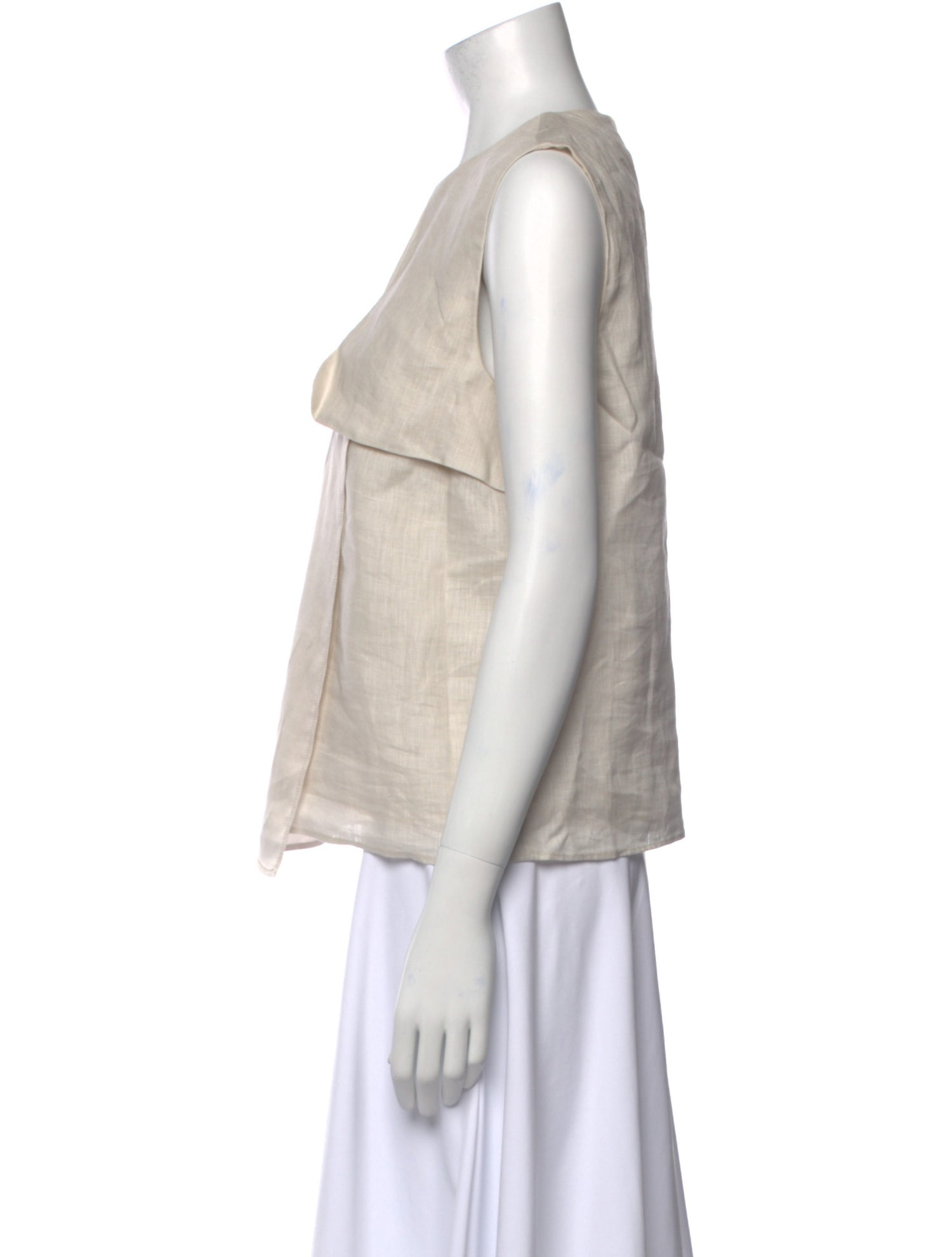 Max Mara Crew Neck Sleeveless Blouse