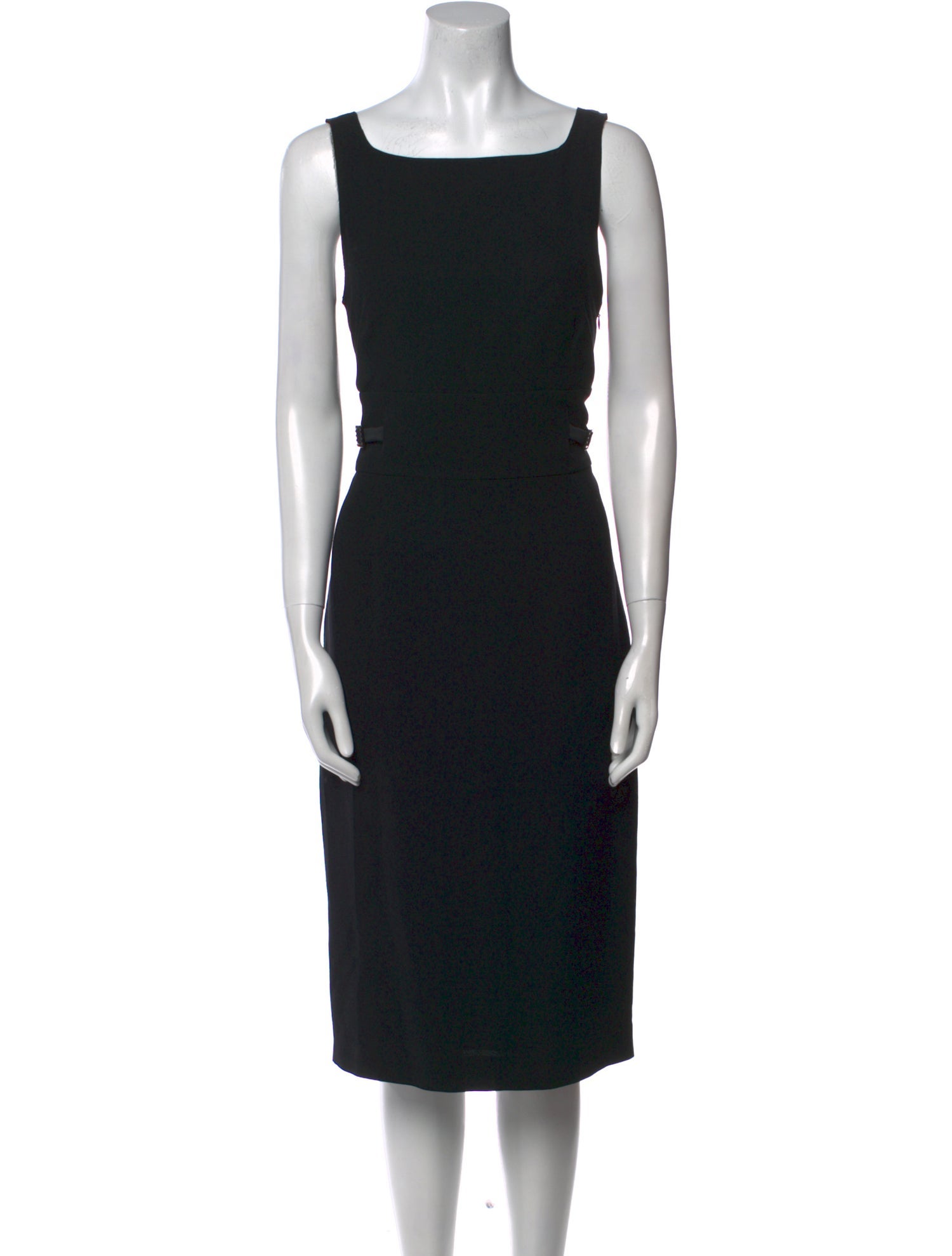 Max Mara Square Neckline Midi Length Dress