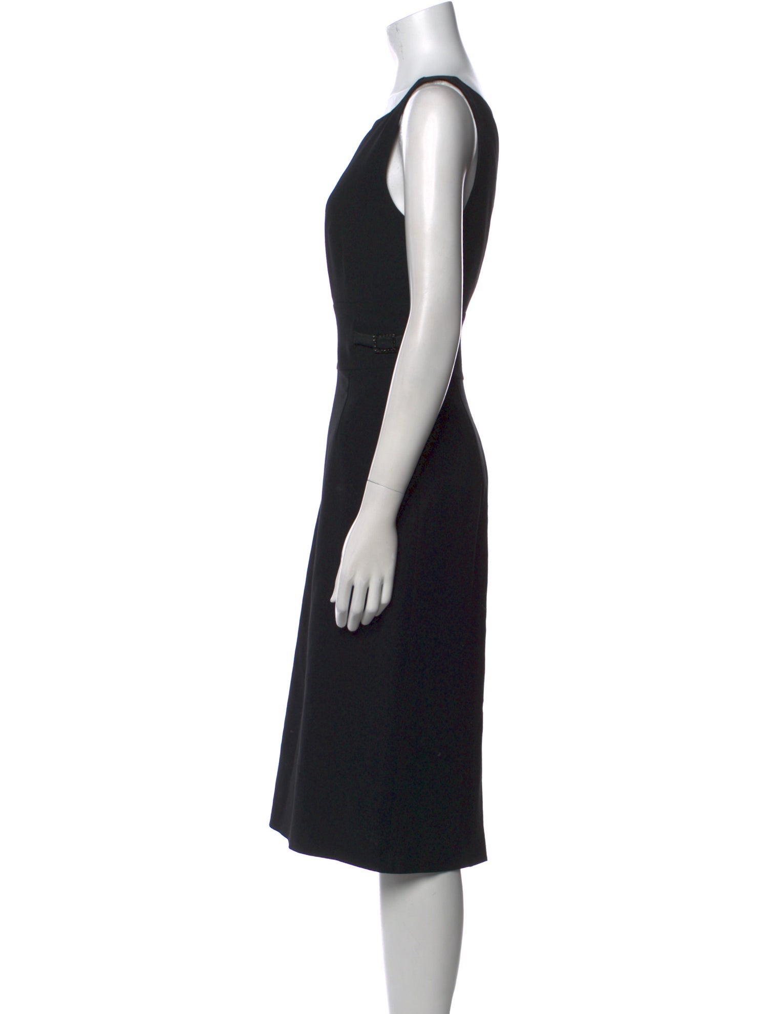 Max Mara Square Neckline Midi Length Dress
